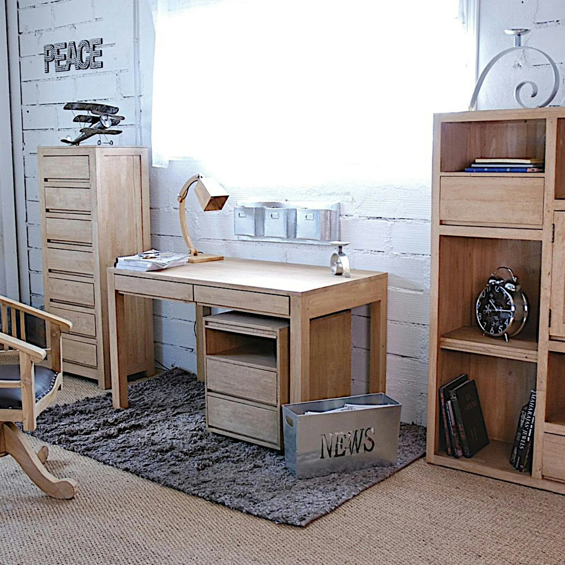 Table repas extensible hévéa 100/176cm (ouverture Papillon) OLGA