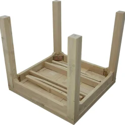 Table repas extensible hévéa 80/144cm HELENA