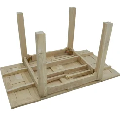 Table repas extensible hévéa 80/144cm HELENA