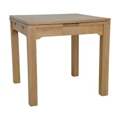 Table repas extensible hévéa 80/144cm HELENA