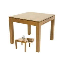 Table repas extensible hévéa 90/154cm HELENA