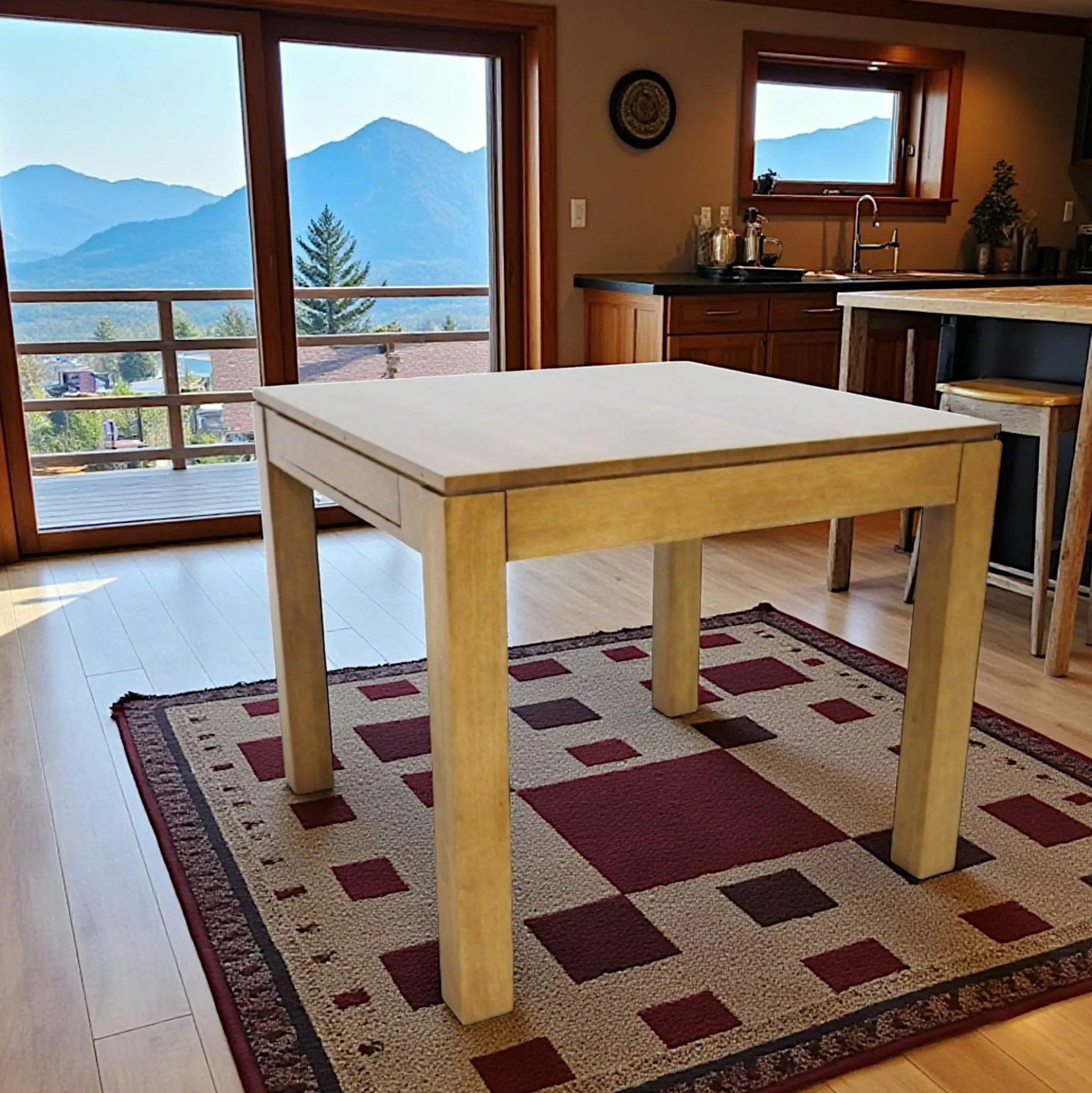Table repas extensible hévéa 90/154cm HELENA