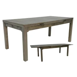 Table repas extensible hévéa 180/260cmTESSA