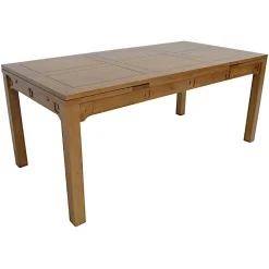 Table repas extensible hévéa 180/260cmTESSA