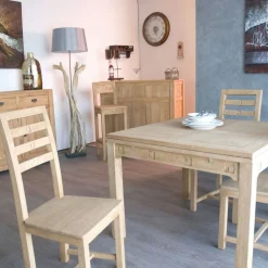 Table repas extensible hévéa 180/260cmTESSA