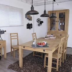 Table repas hévéa 180x90cm HELENA
