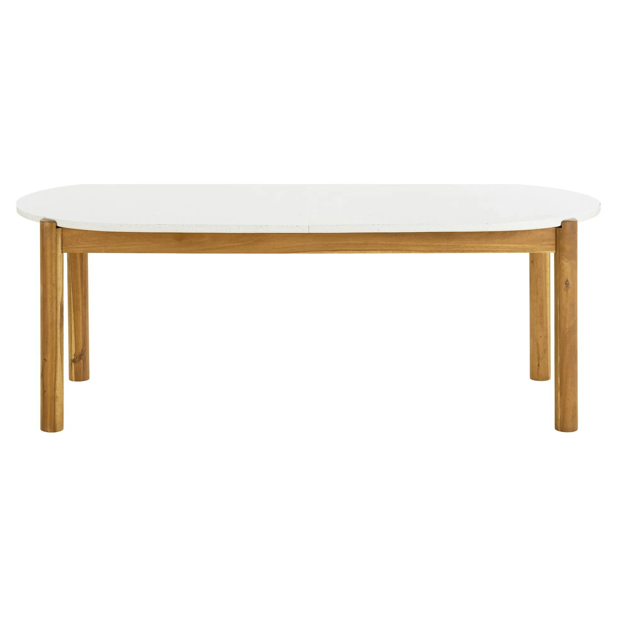 Table repas ovale terrazzo blanche 210 cm BALI