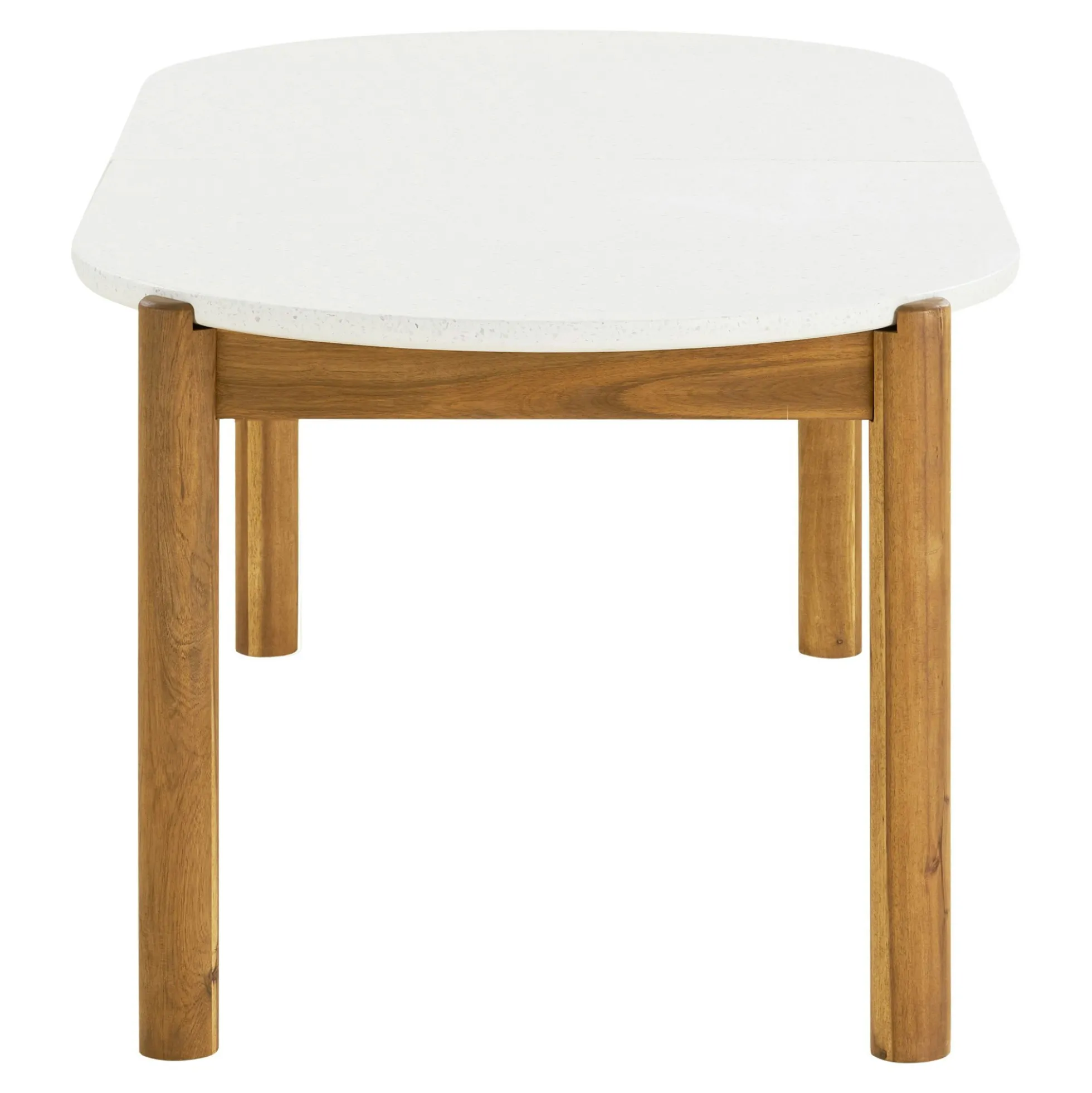 Table repas ovale terrazzo blanche 210 cm BALI