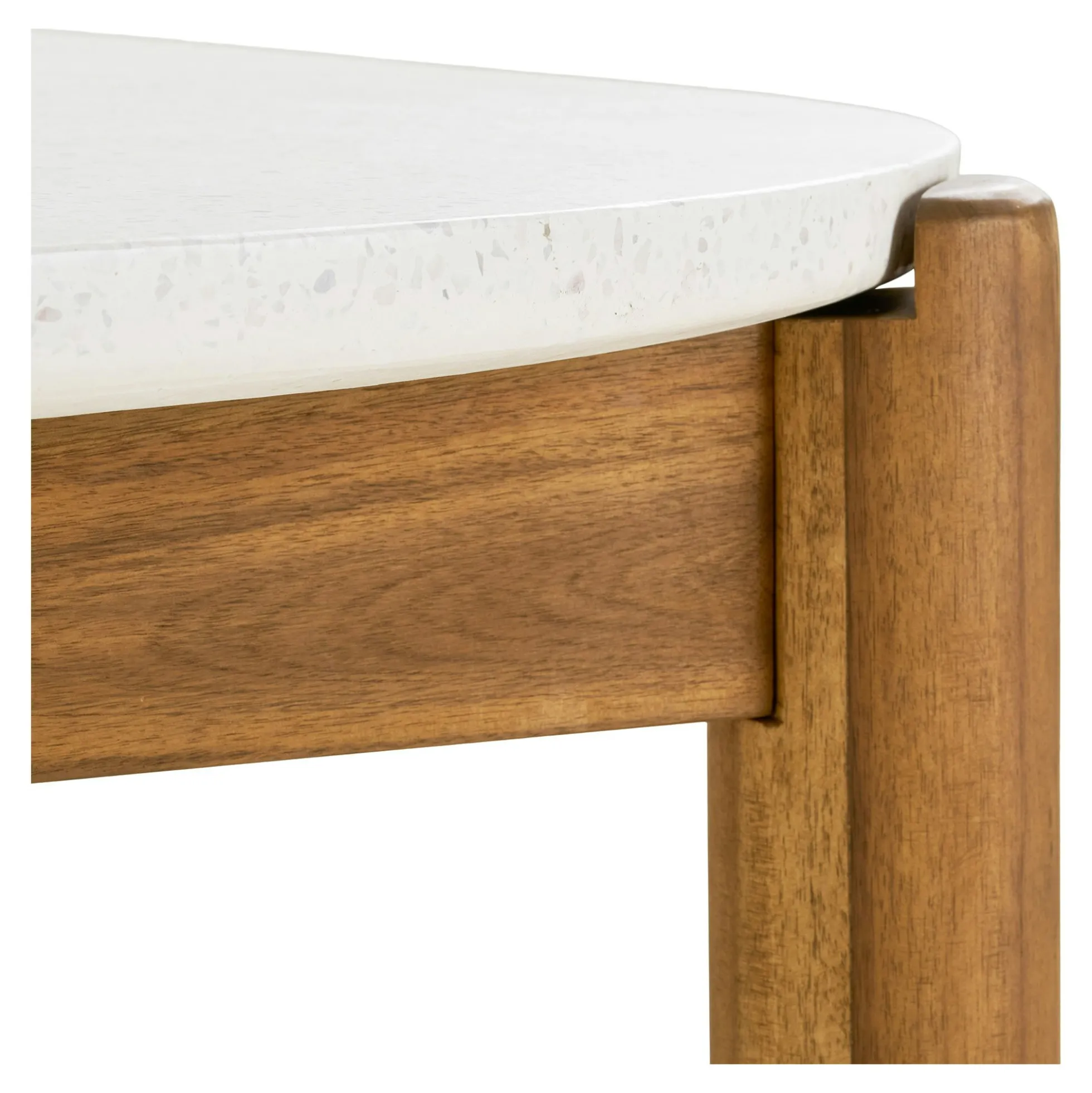Table repas ovale terrazzo blanche 210 cm BALI