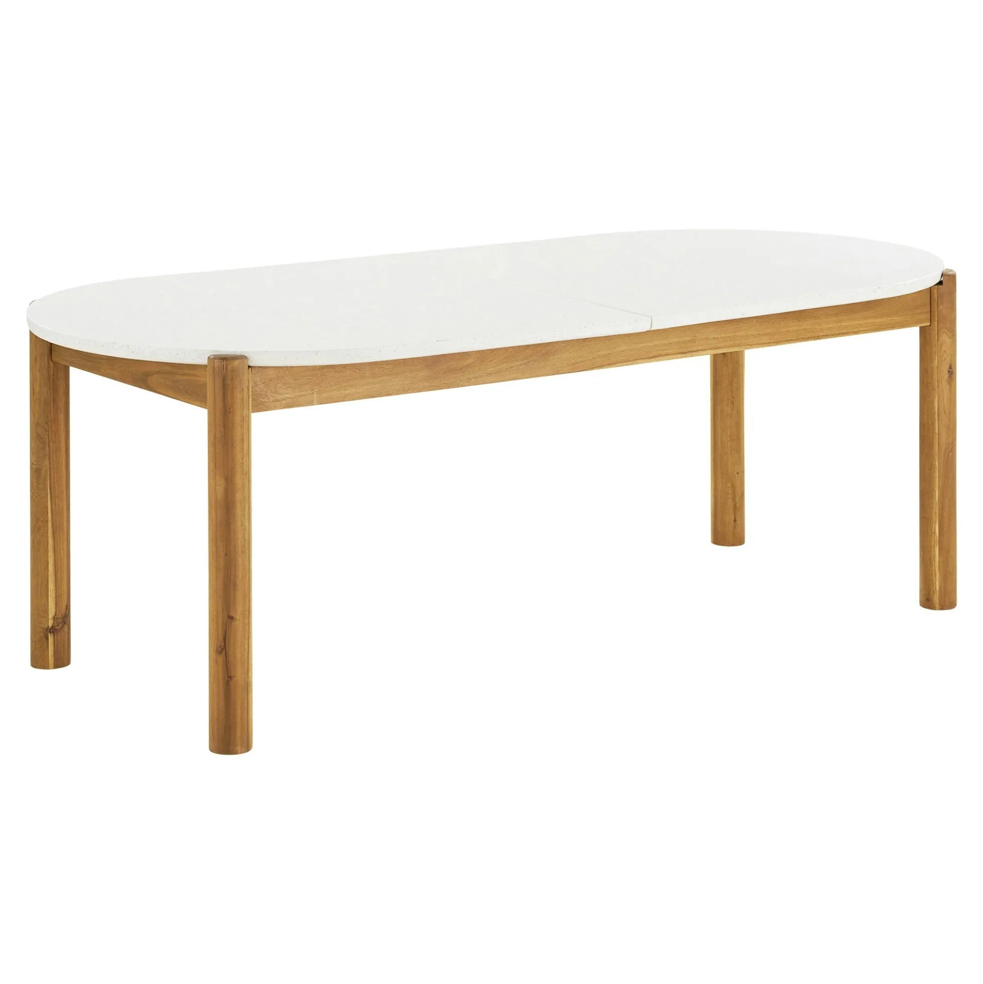 Table repas ovale terrazzo blanche 210 cm BALI