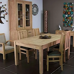 Table repas rectangle extensible 180-280cm hévéa ATTAN