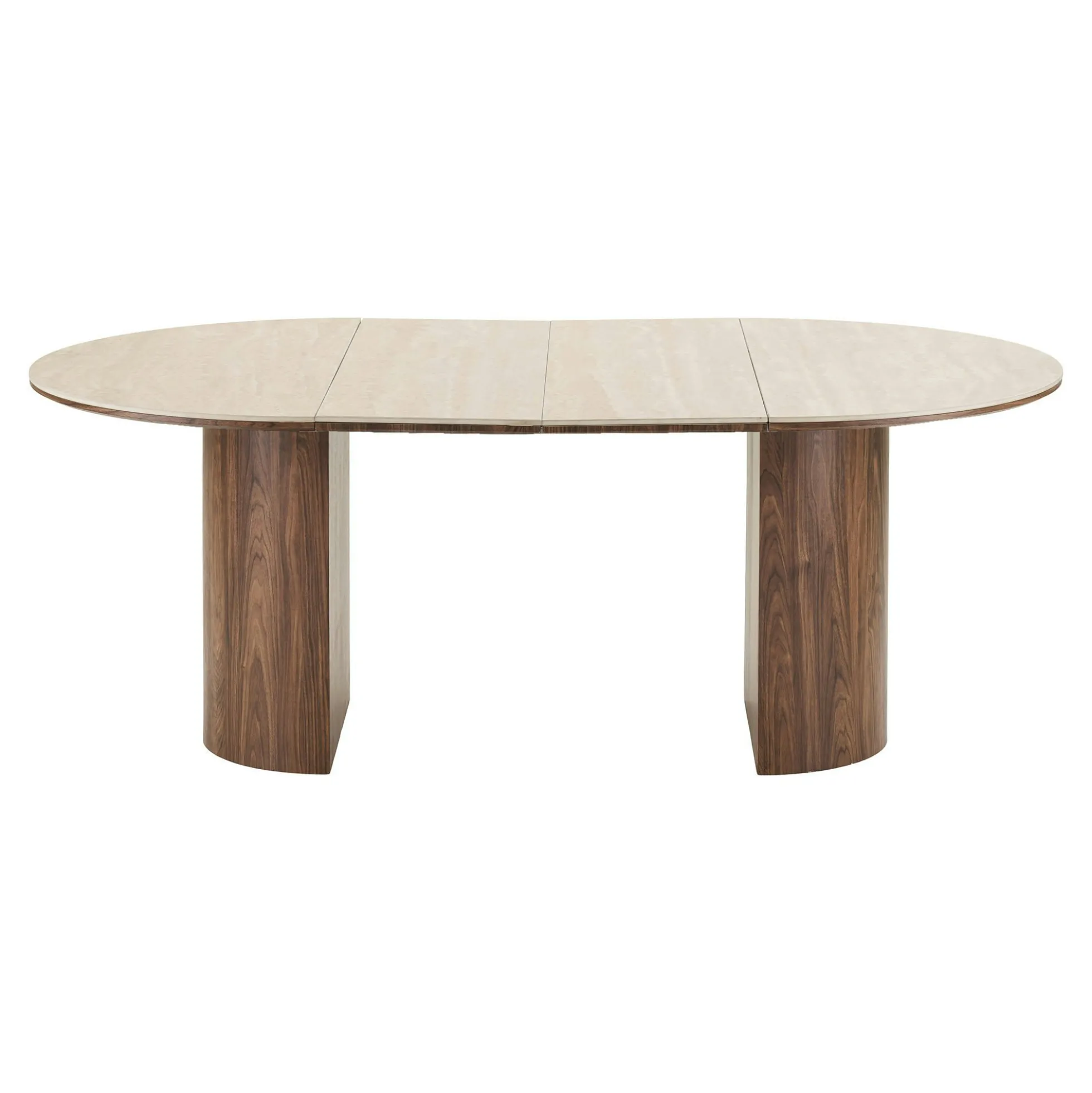 Table repas ronde extensible en céramique aspect travertin 120/160/200 PRATO