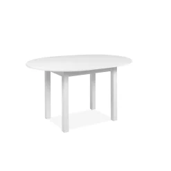 Table ronde blanche extensible Ø100-140 cm ALVA