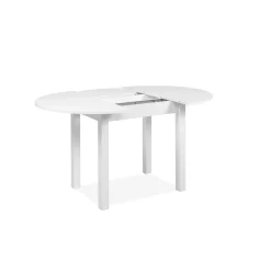 Table ronde blanche extensible Ø100-140 cm ALVA