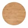 Table ronde bois clair pied croisé métal noir Ø150 cm RIVANO