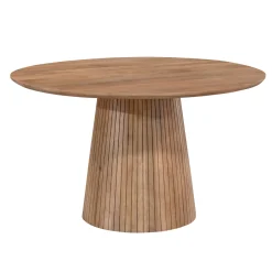 Table ronde bois à pied rainuré Ø150 cm CALERO