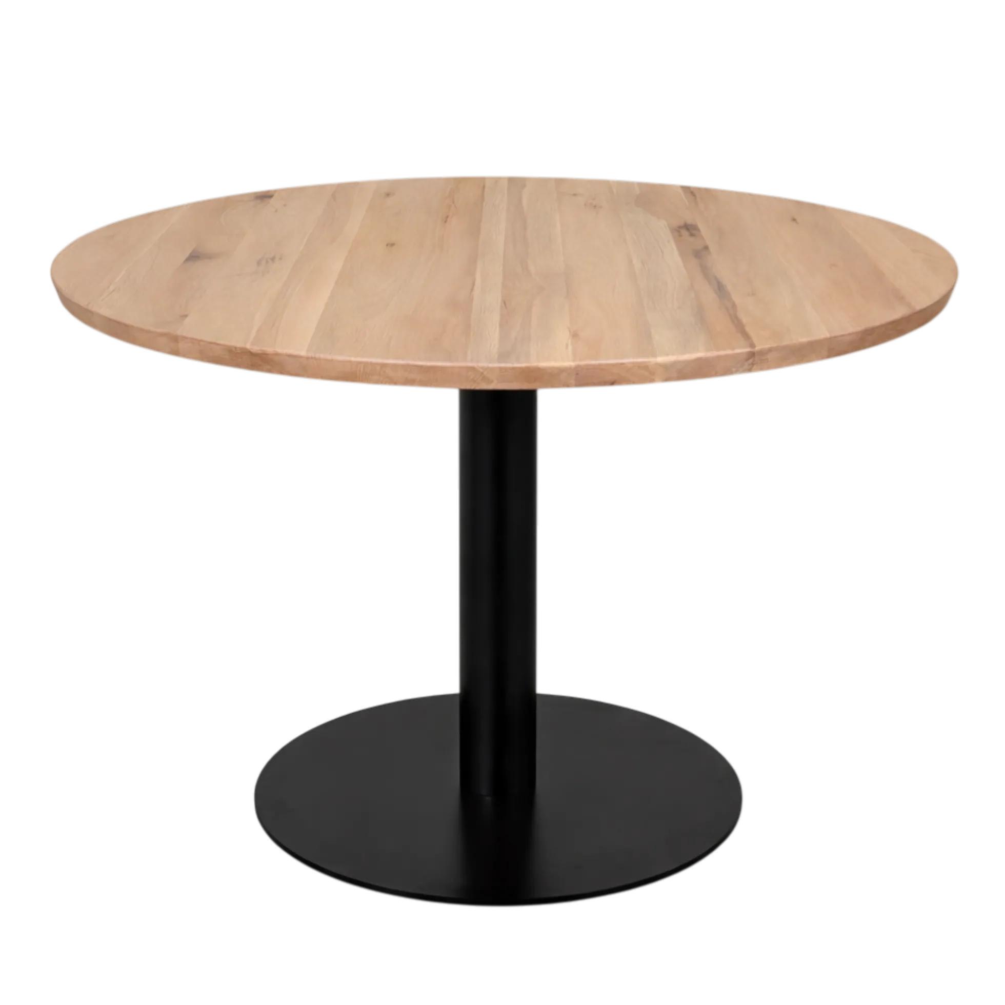 Table ronde chêne blanc pied central droit 110 cm PALERME