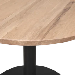 Table ronde chêne blanc pied central droit 110 cm PALERME