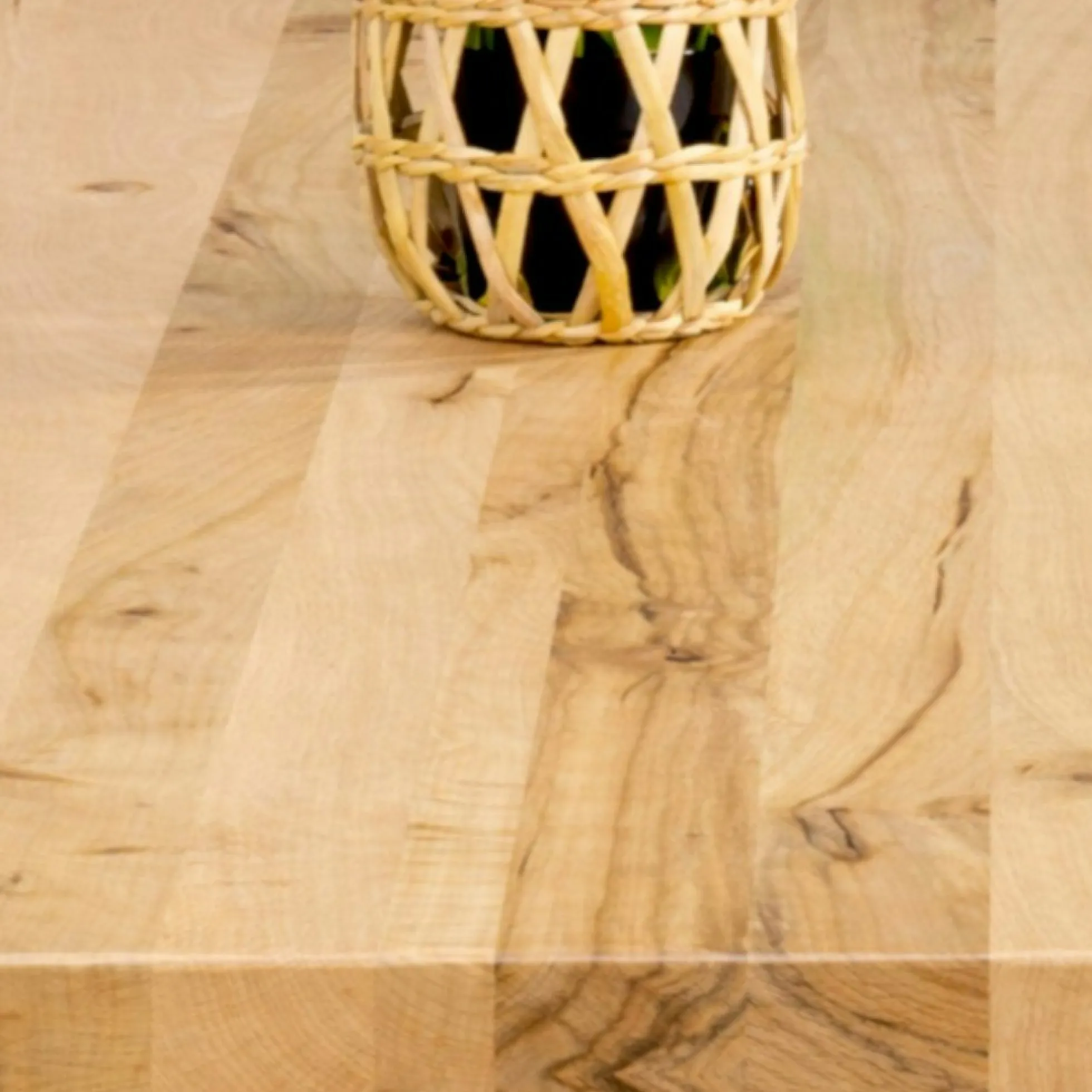 Table ronde chêne huilé pied central droit 110 cm PALERME