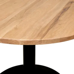 Table ronde chêne huilé pied central droit 120 cm PALERME