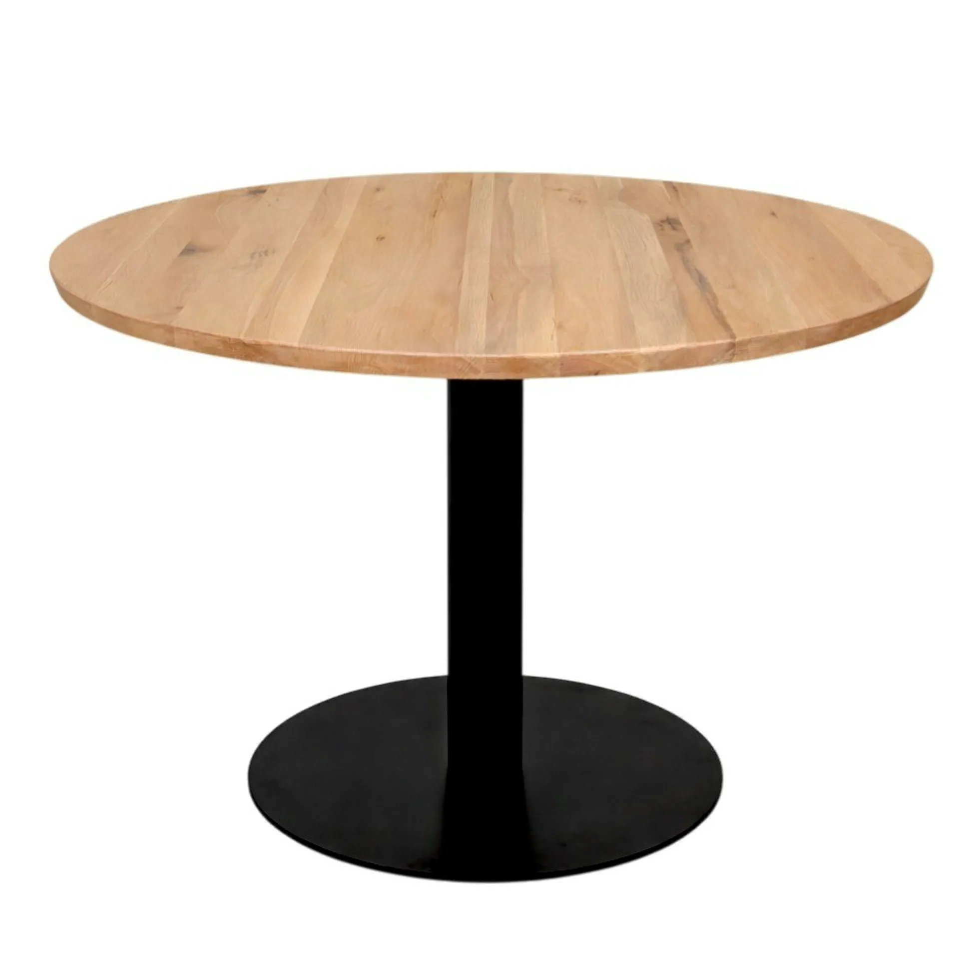 Table ronde chêne huilé pied central droit 120 cm PALERME