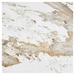 Table ronde en céramique blanche marbrée ø140 cm PRATO