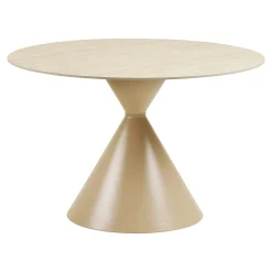 Table ronde en céramique ø120 cm, pied sablier ASDAL