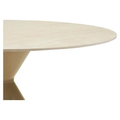 Table ronde en céramique ø120 cm, pied sablier ASDAL