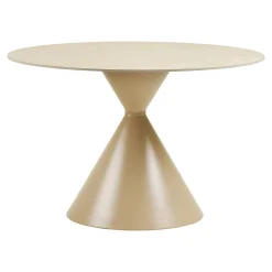 Table ronde en céramique ø120 cm, pied sablier ASDAL