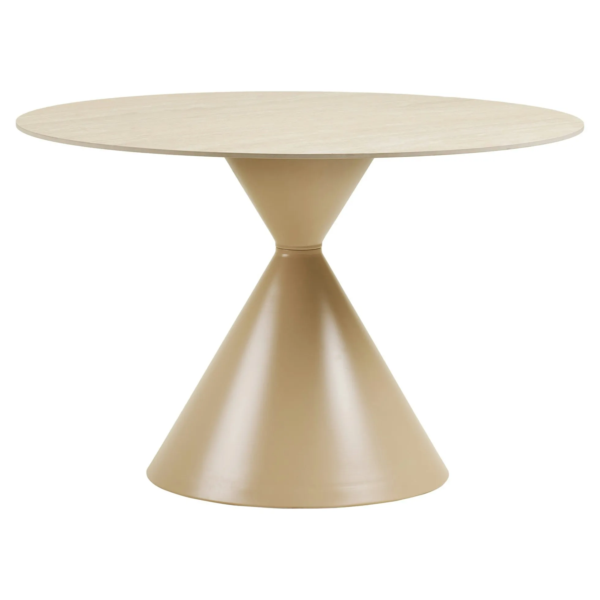 Table ronde en céramique ø120 cm, pied sablier ASDAL