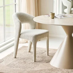 Table ronde en céramique ø120 cm, pied sablier ASDAL