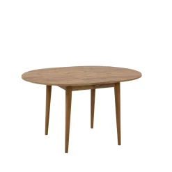 Table ronde extensible effet pin Ø100-131 cm ORINA