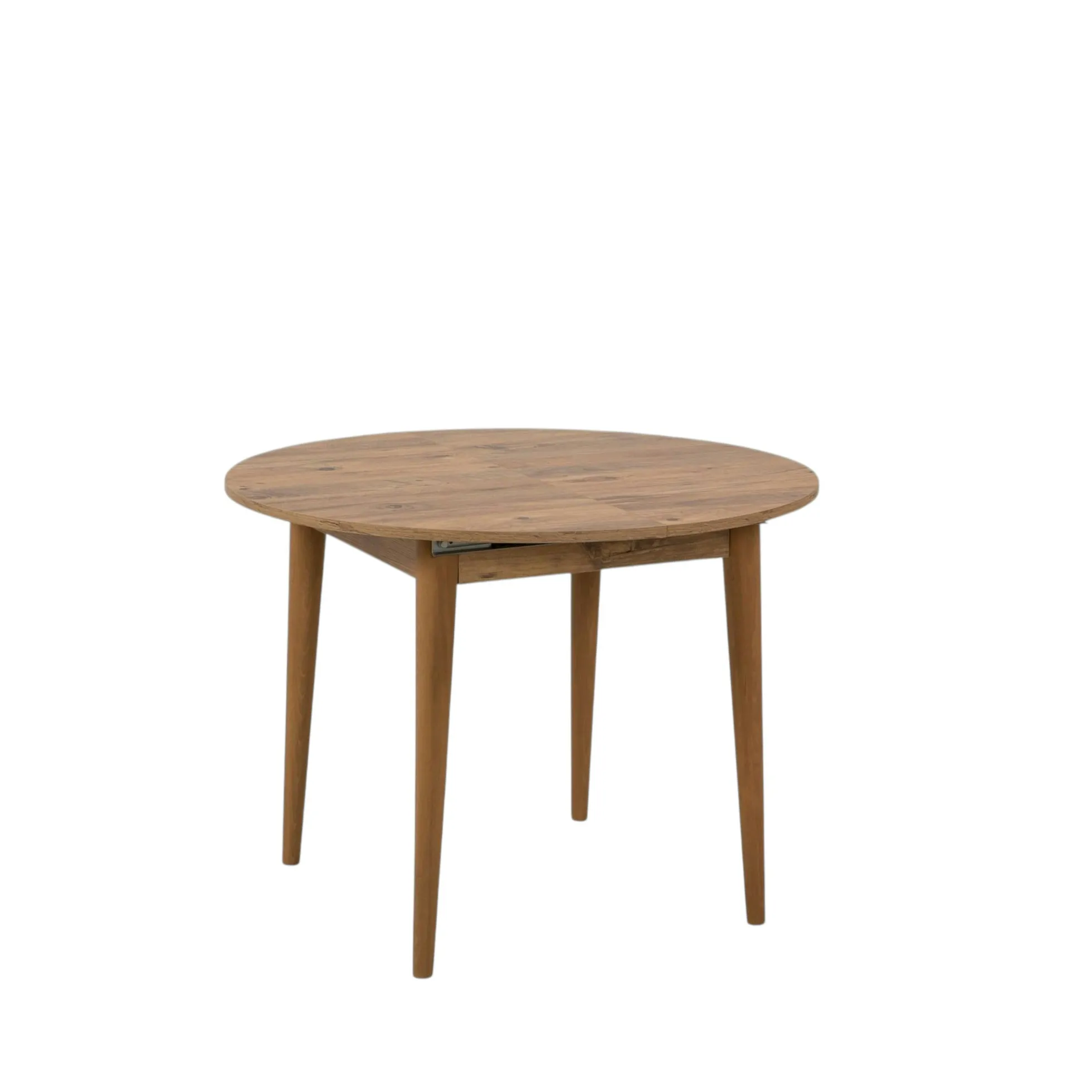 Table ronde extensible effet pin Ø100-131 cm ORINA