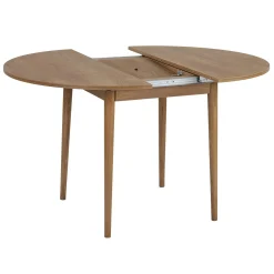 Table ronde extensible effet chêne brun 100-131 cm MARFA