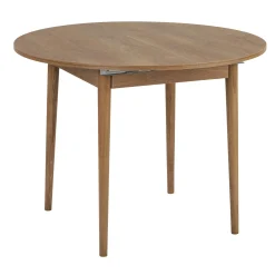 Table ronde extensible effet chêne brun 100-131 cm MARFA