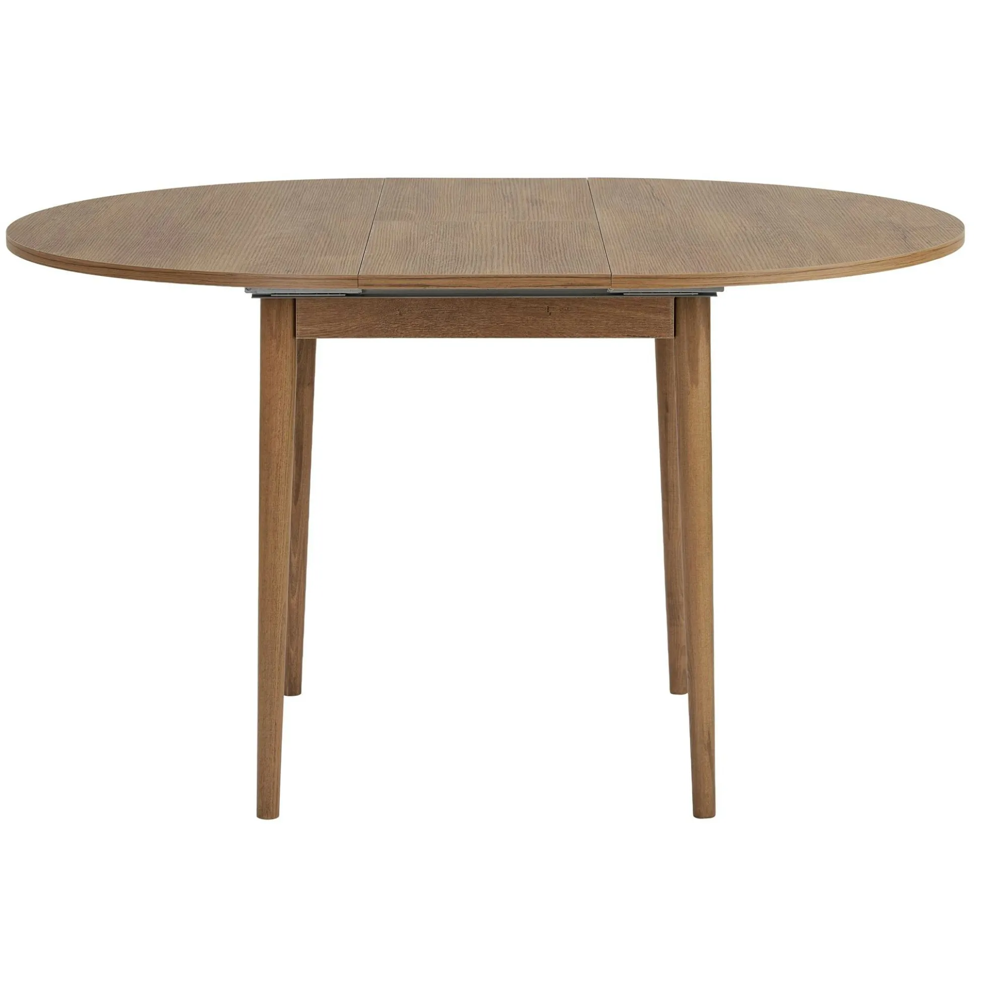 Table ronde extensible effet chêne brun 100-131 cm MARFA