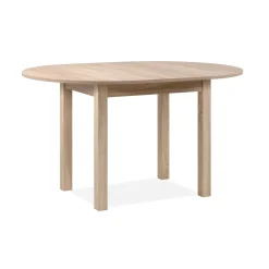 Table ronde extensible effet bois Ø100-140 cm ALVA