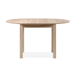 Table ronde extensible effet bois Ø100-140 cm ALVA