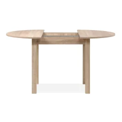 Table ronde extensible effet bois Ø100-140 cm ALVA