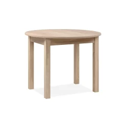 Table ronde extensible effet bois Ø100-140 cm ALVA