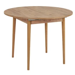 Table ronde extensible effet bois de pin 100-131 cm MARFA