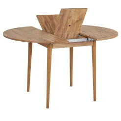 Table ronde extensible effet bois de pin 100-131 cm MARFA