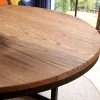 Table ronde extensible en chêne brun 130 cm PALERME