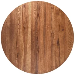 Table ronde extensible en chêne brun 130 cm PALERME