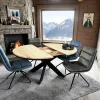 Table ronde extensible en chêne blanc 130 cm PALERME