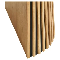 Table ronde extensible en chêne clair avec piètement baguette (3 rallonges incluses) ø120 cm /160 cm / 200 cm / 240 cm AMSTERDAM