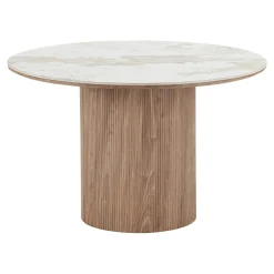 Table ronde extensible en céramique marbrée 120/160/200 cm PRATO