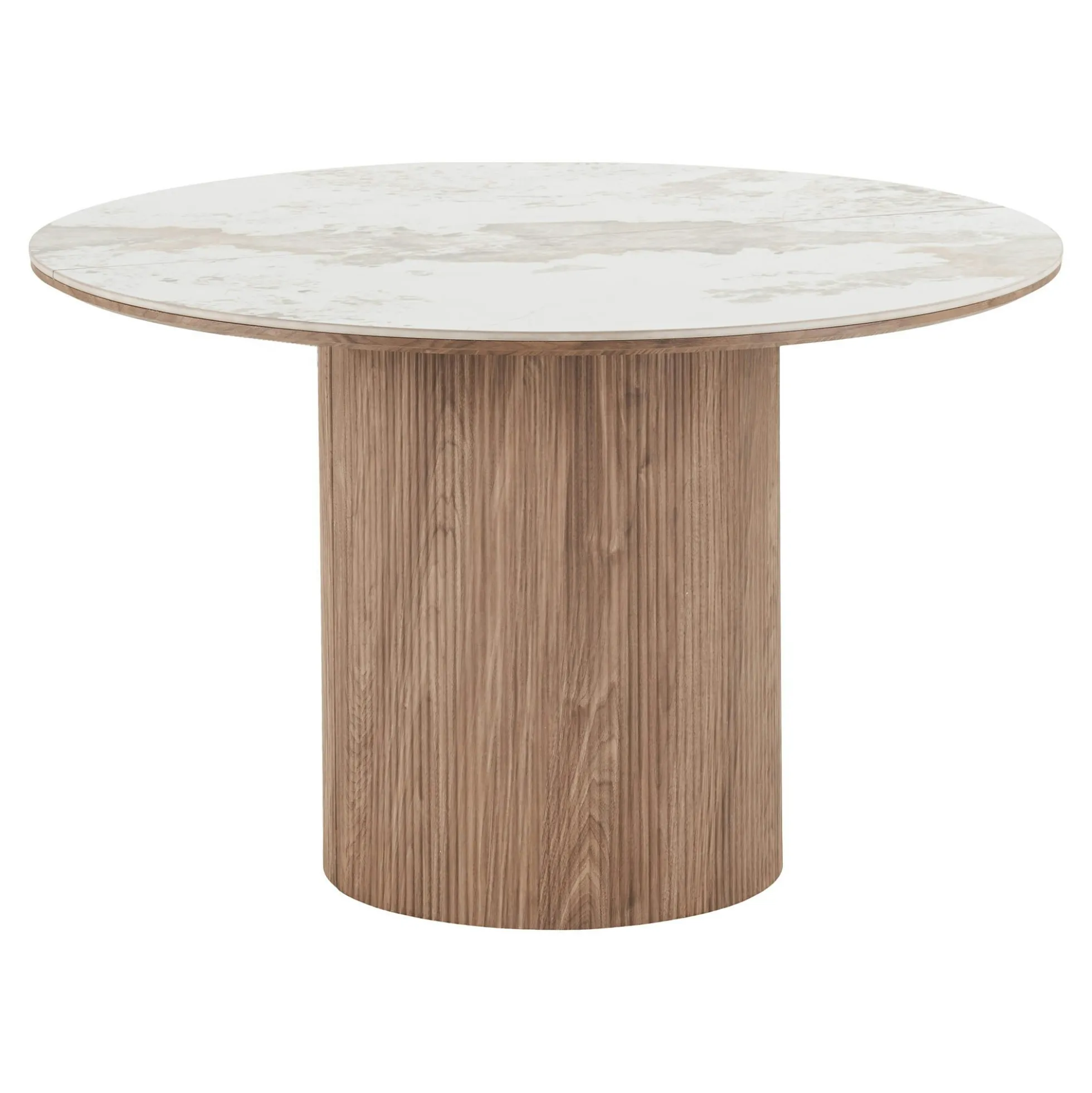 Table ronde extensible en céramique marbrée 120/160/200 cm PRATO