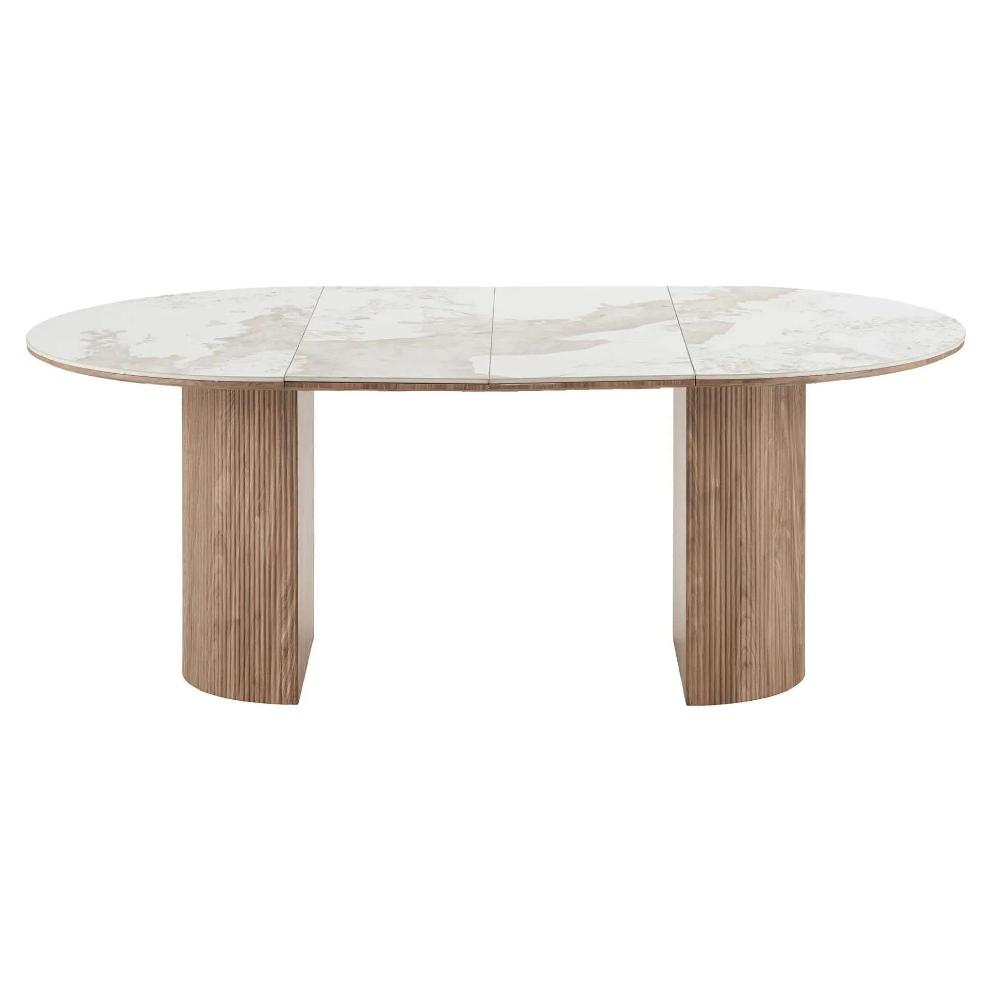 Table ronde extensible en céramique marbrée 120/160/200 cm PRATO