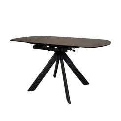 Table ronde modulable céramique effet oxydé 150 cm LOMBARDIE